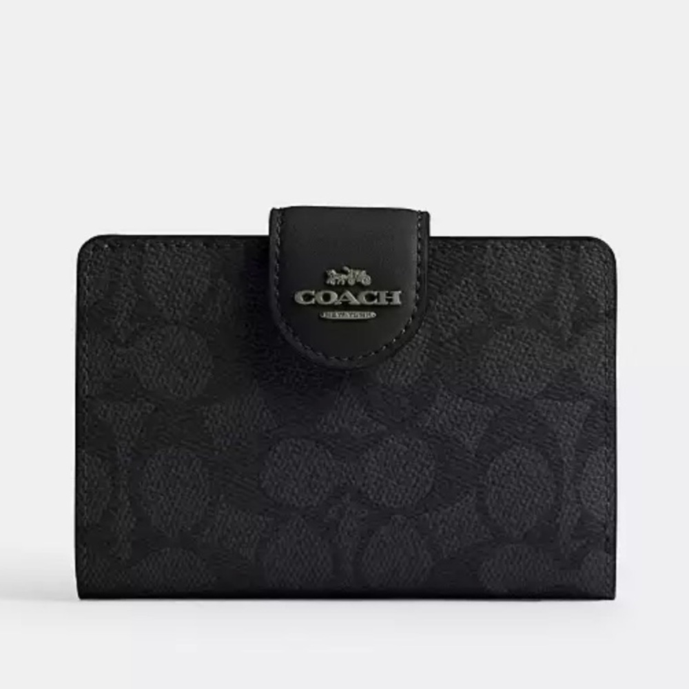 NWOT Coach Medium Corner Zip Wallet In Signature Canvas - Picture 5 of 5